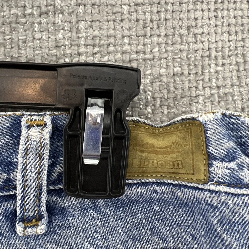 LL Bean Flannel lined Jeans distressed 34x32 (Fits 32x29.50) Made in‎ USA Ripped